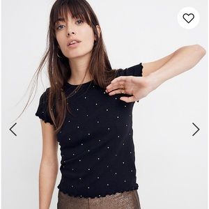 🌺 Madewell baby tee in metallic dot 🌺